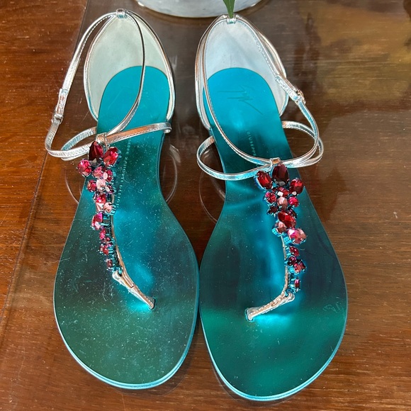 Giuseppe Zanotti  Jeweled Flat Sandals - Picture 2 of 7